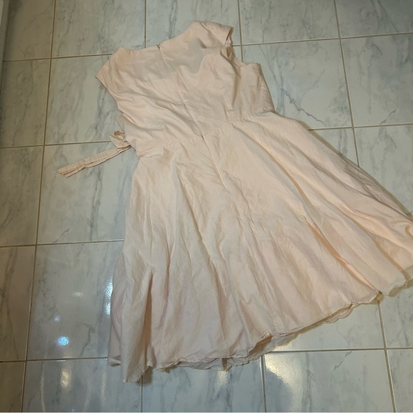 Calvin Klein Light Pink tank top Dress with wait tie.  EUC! - Picture 6 of 11